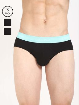 Calvin Klein - Men Solid Mid Rise Multi-Color Briefs (Pack of 3)