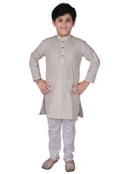 Pro Ethic Style Developer - Off White Cotton Kurta Pyjama Set for Boys