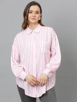 KOTTY - Relaxed Fit Over Sized Casual Shirt White