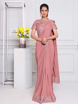 Odette - Delicate Hue Stylish Saree with Unstitched Blouse