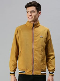 SHOWOFF - Men Casual Solid Mustard Jacket
