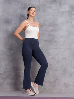 Chelvet - Blue Highwaisted Flared Tights