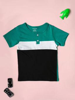 Be Awara - Boys Colorblock Henley T-Shirt