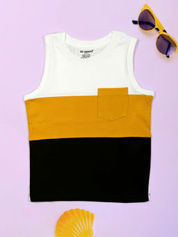 Be Awara - Colorblock Sleeveless Yellow Tank Top