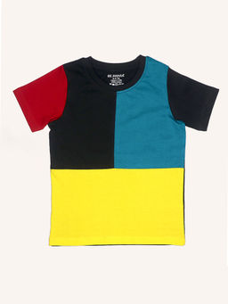 Be Awara - Contrast Colorblock Half Sleeves Kids T-Shirt