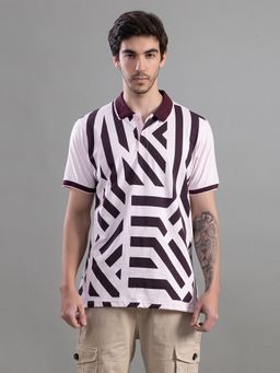 Club York - Light Pink Polo Neck T-Shirt