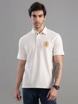 Club York - Off White Polo Neck T-Shirt