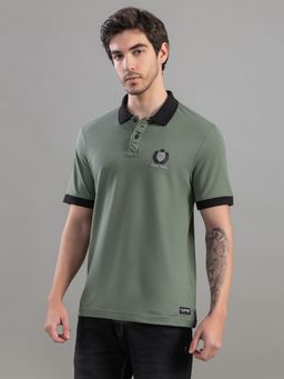 Club York - Sage Green Polo Neck T-Shirt