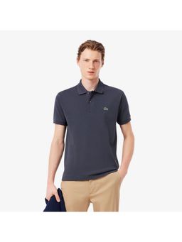 Lacoste - Grey Cotton Solid Polo T-Shirt