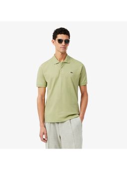 Lacoste - Cotton Solid Collar Neck Green Polo T-Shirt