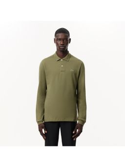 Lacoste - Cotton Collar Neck Solid Green Polo T-Shirt