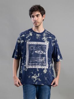 Club York - Navy Blue Oversized T-Shirt