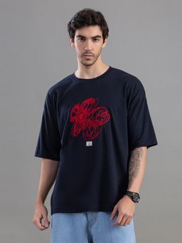 Club York - Navy Blue Oversized T-Shirt