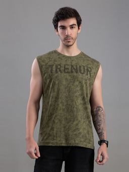 Club York - Olive Sleeveless T-Shirt