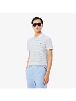 Lacoste - Cotton Stripes Blue Polo T-Shirt