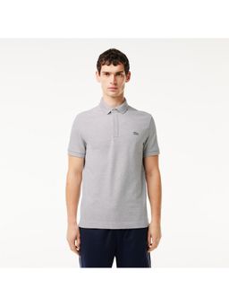 Lacoste - Cotton Solid Grey Polo T-Shirt