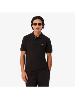 Lacoste - Cotton Blend Solid Black Polo T-Shirt