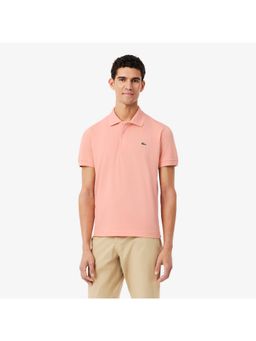Lacoste - Cotton Blend Solid Pink Polo T-Shirt