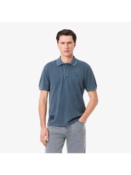 Lacoste - Half Sleeves Cotton Solid Blue Polo T-Shirt