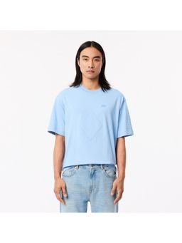Lacoste - Cotton Geometric Blue T-Shirt