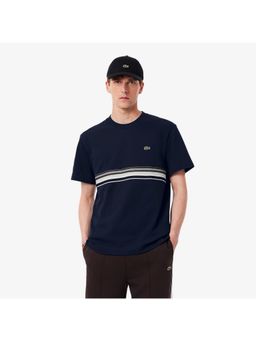 Lacoste - Cotton Stripes Blue T-Shirt