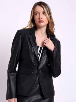 Saint G - Black Solid Blazer Jacket