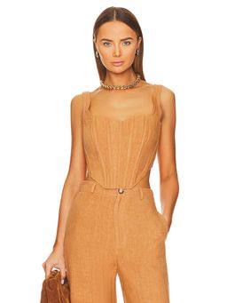 Bardot - Linen Corset Bustier