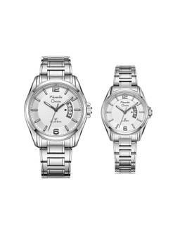 Alexandre Christie - Unisex Classic Steel Silver Dial Analog Watch - 8684MDLDSSSL (M)