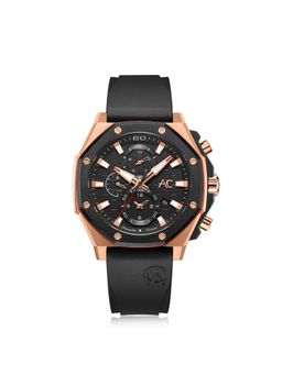 Alexandre Christie - Men Chrono Black Dial Analog Watch - 9601GCRBRBA (M)