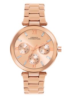 French Connection - Women Rose Gold Dial Analog Watch - FCN078RGM (M)