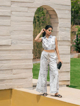 RUIAAN - Light Blue Printed Co-Ord