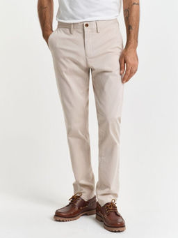 GANT - Mens Putty Mid Rise Slim Fit Chinos Beige