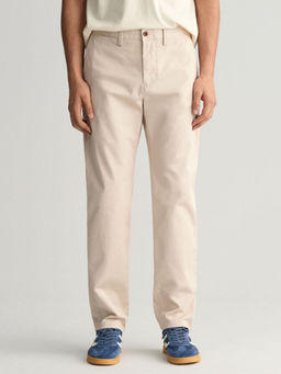GANT - Mens Putty Mid Rise Regular Fit Chinos Cream