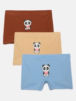 mackly - Girls Cotton Printed Bloomers (Set of 3)
