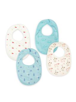 Kidbea - Organic Cotton Baby Bibs Printed (Pack of 4)