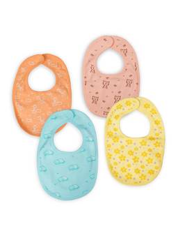 Kidbea - Organic Cotton Baby Bibs Printed (Pack of 4)