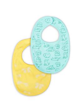 Kidbea - Organic Cotton Baby Bibs Printed (Pack of 2)