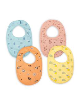 Kidbea - Organic Cotton Baby Bibs Printed (Pack of 4)