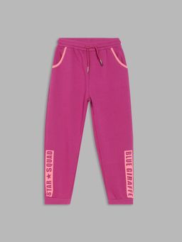 Blue Giraffe - Girls Pink Solid Joggers