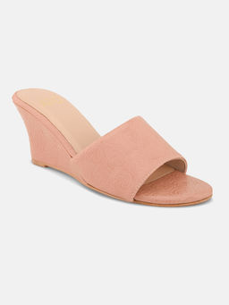 ALL TABS OPEN - Women Textured Party Wedges Pink