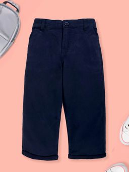 KiddoPanti - Boys Cotton Solid Regular Waistband Twill Chinos Pant