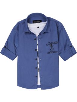 CHARCHIT - Boys Full Sleeves Graphic Printed Shirt And T-Shirt
