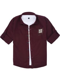 CHARCHIT - Boys Full Sleeves Graphic Printed Shirt And T-Shirt