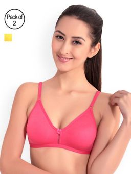 Floret - Pack of 2 Solid T Shirt Bra - Multi-Color