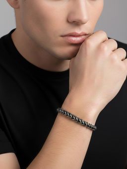 Peora - Silver Plated Stylish Link Chain Openable Bracelet