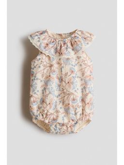 H&M - Girls Beige Broderie Anglaise Romper Suit