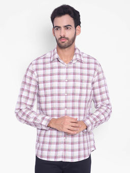 CRIMSOUNE CLUB - Mens Pink Checked Shirt
