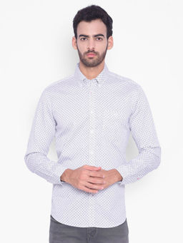CRIMSOUNE CLUB - Mens Grey Printed Shirt