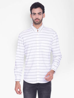 CRIMSOUNE CLUB - Mens White Striped Shirt