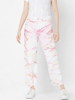 Spykar - White Cotton Relaxed Fit Jeans